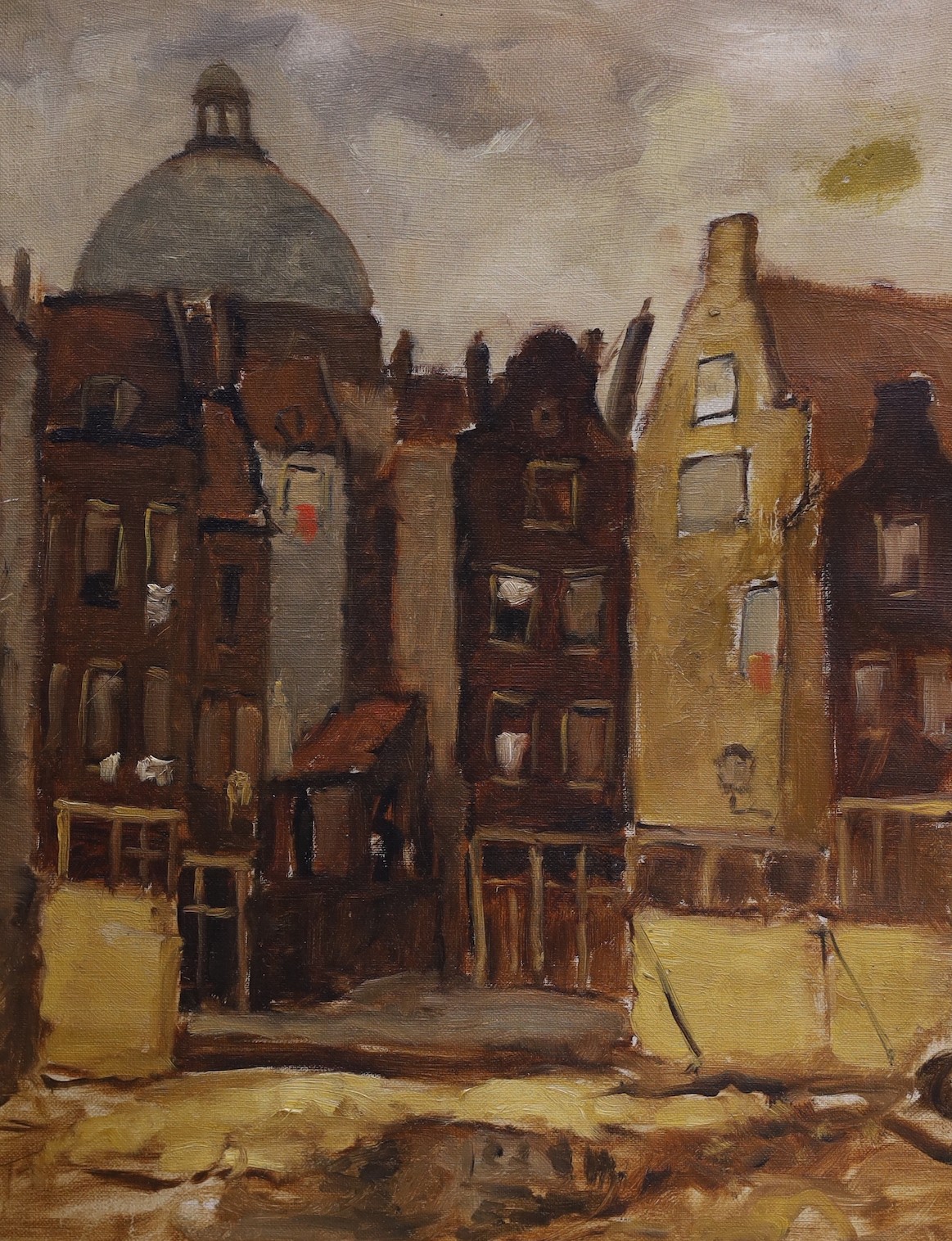 Marie Henry Mackenzie (Dutch 1878-1961), oil on canvas, 'Amstelstraat', inscribed verso, 49 x 39cm